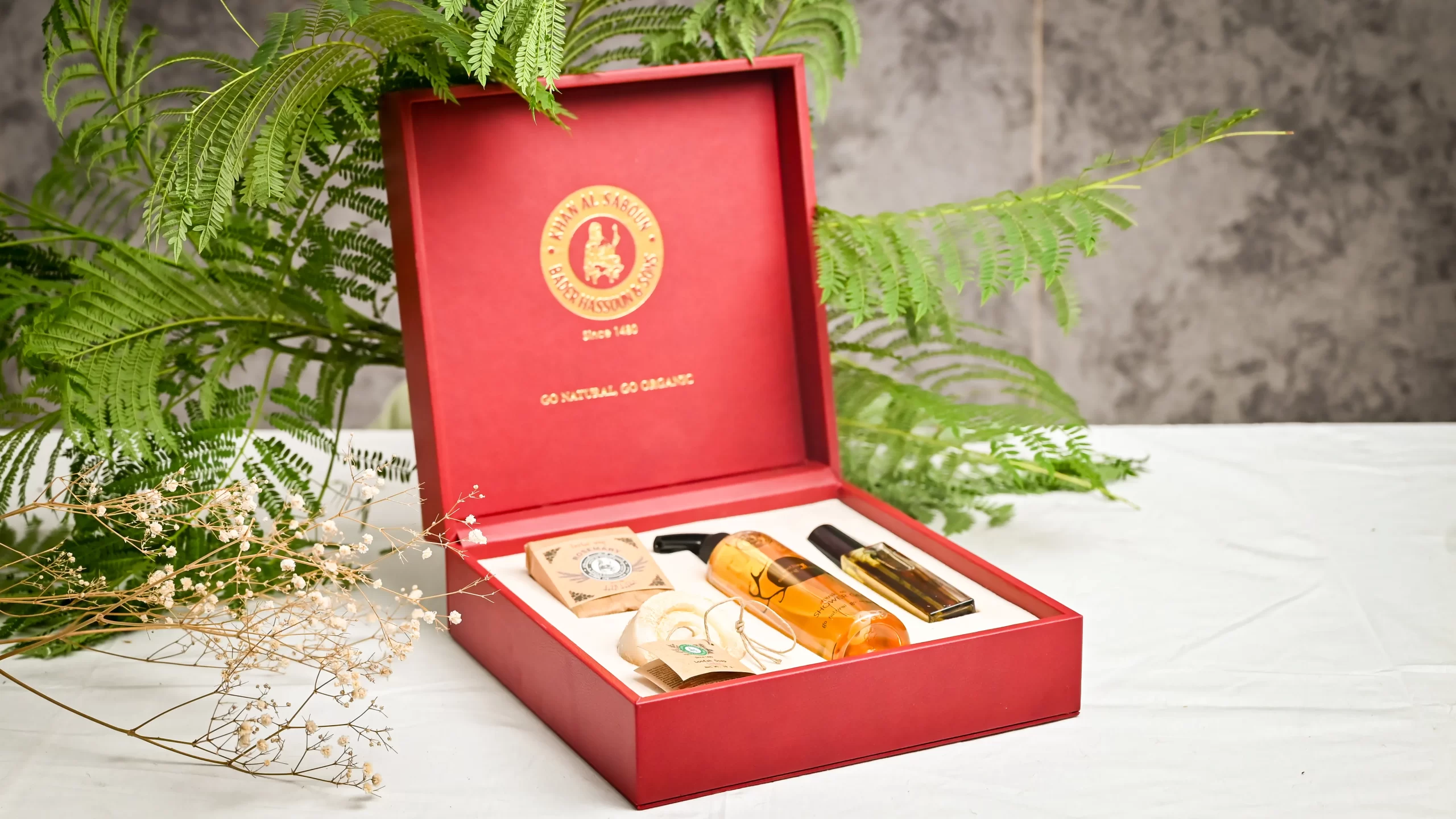 صندوق الجلد والخشب – أحمر - الصورة 2